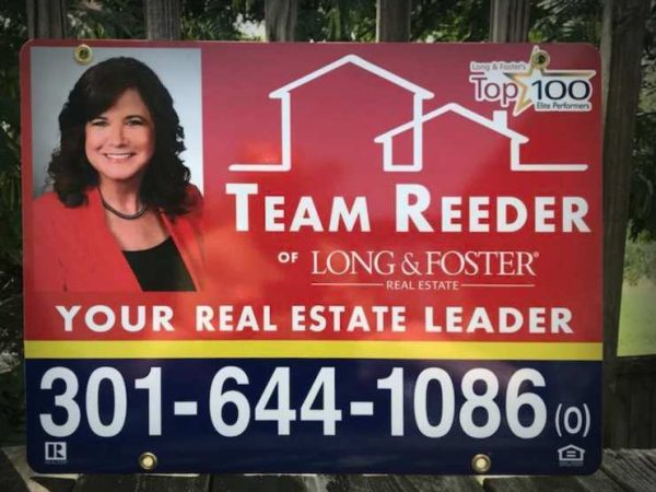 double sided real estate sign aluminum printed graphics